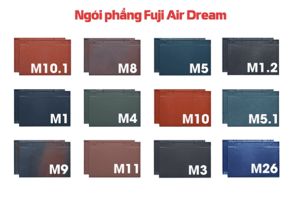 bảng màu ngói fuji