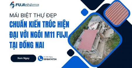 Mái Biệt Thự Đẹp Chuẩn Kiến Trúc Hiện Đại Với Ngói M11 Fuji Tại Đồng Nai